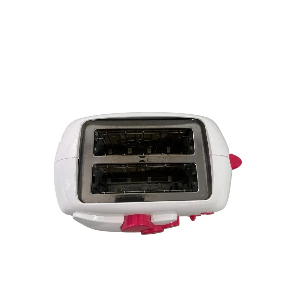 Hello Kitty 2-Slice Wide Slot Toaster KT5211 Bread/Bagel White Pink Sanrio 2012